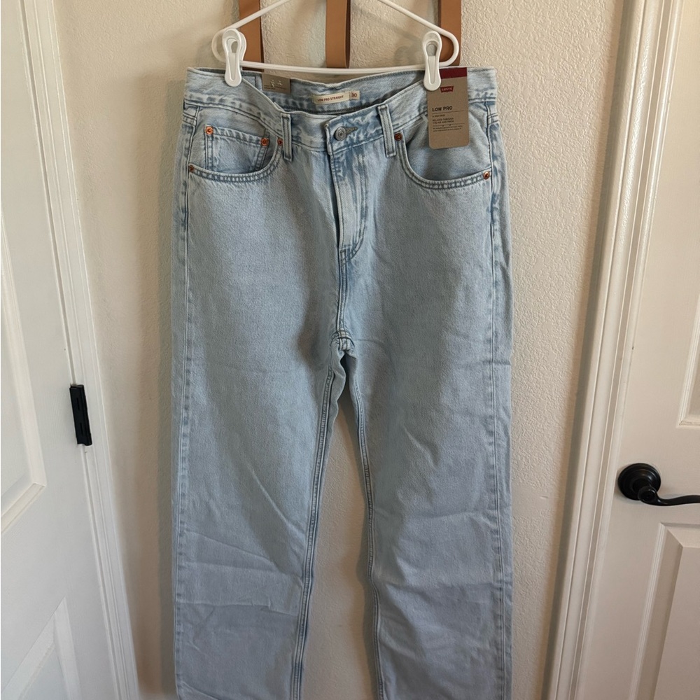 Levi's Light Blue Low Pro Straight Jeans